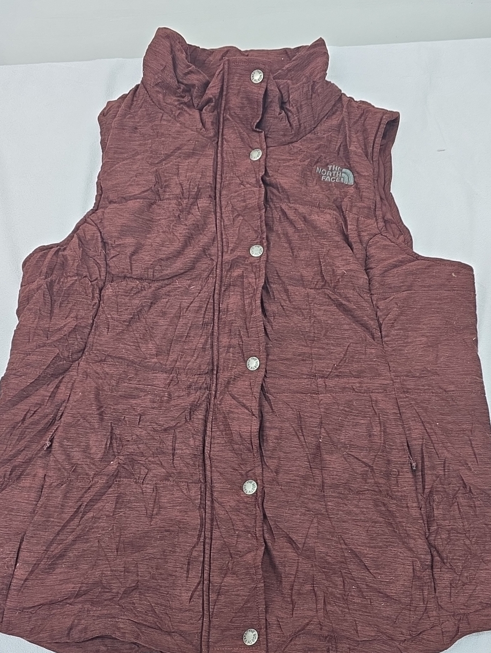 The North Face Women's Maroon Quilted Sleeveless Vest